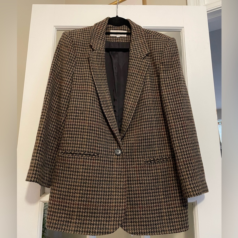 Kristen Blake Brown and Black Houndstooth Blazer